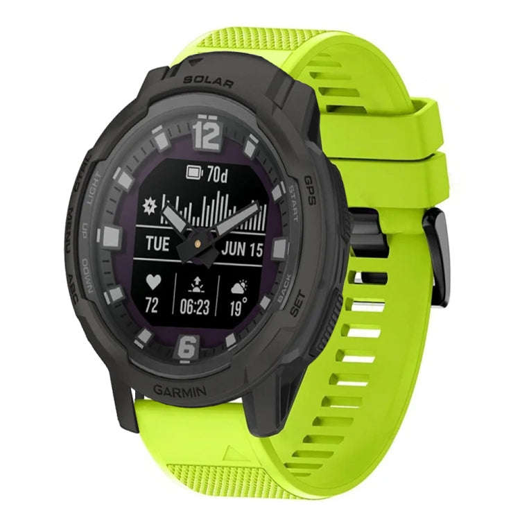 For Garmin Instinct Crossover Solar Quick Release 22mm Silicone Watch Band(Lime Green)