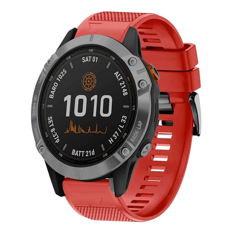 For Garmin Fenix 7 Quick Release 22mm Silicone Watch Band(Red)