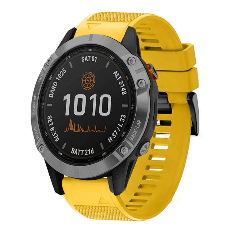 For Garmin Fenix 7 Quick Release 22mm Silicone Watch Band(Yellow)