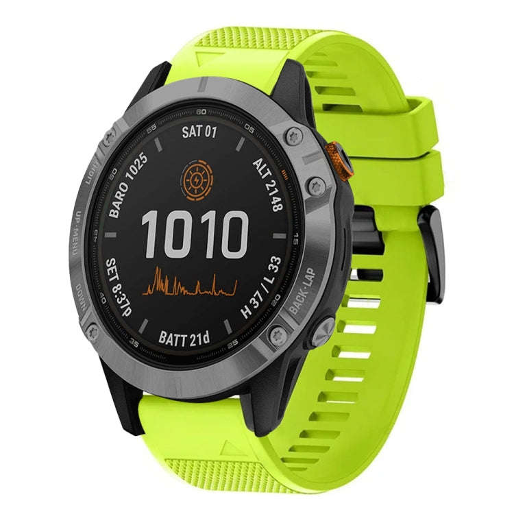 For Garmin Fenix 7 Quick Release 22mm Silicone Watch Band(Lime Green)