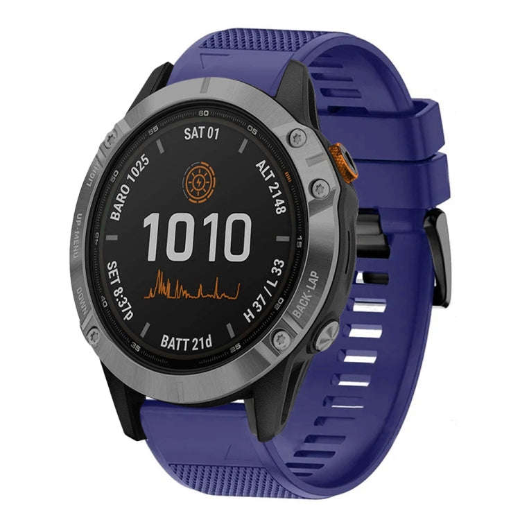 For Garmin Fenix 7 Quick Release 22mm Silicone Watch Band(Midnight Blue)