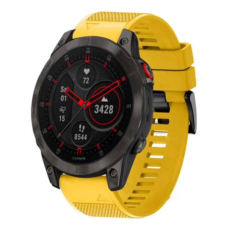For Garmin Epix Gen 2 Quick Release 22mm Silicone Watch Band(Yellow)