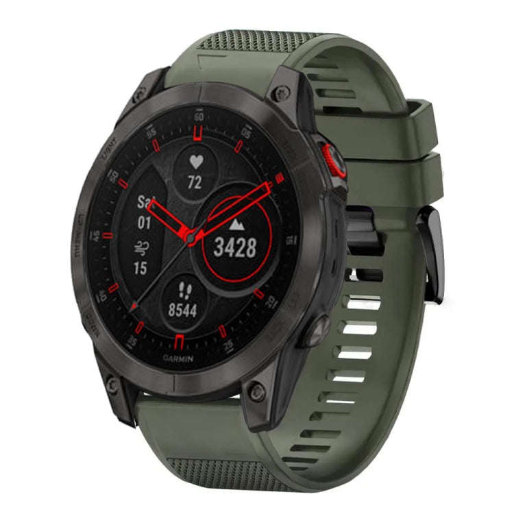 For Garmin Epix Gen 2 Quick Release 22mm Silicone Watch Band(Army Green)