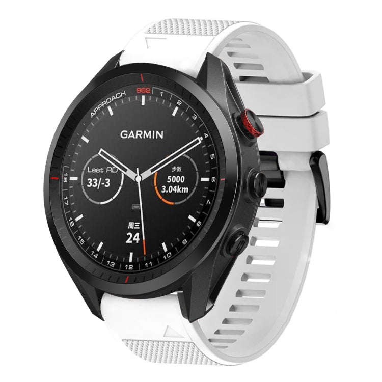 For Garmin Approach S62 Quick Release 22mm Silicone Watch Band(White)