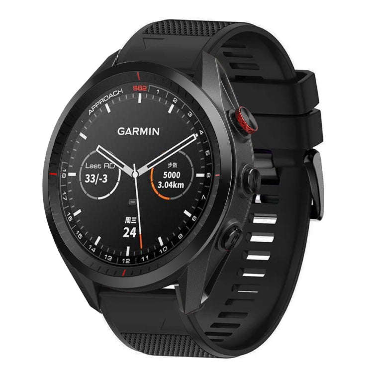For Garmin Approach S62 Quick Release 22mm Silicone Watch Band(Black)