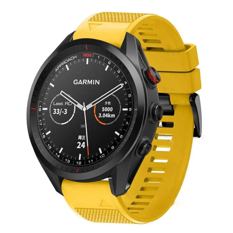 For Garmin Approach S62 Quick Release 22mm Silicone Watch Band(Yellow)