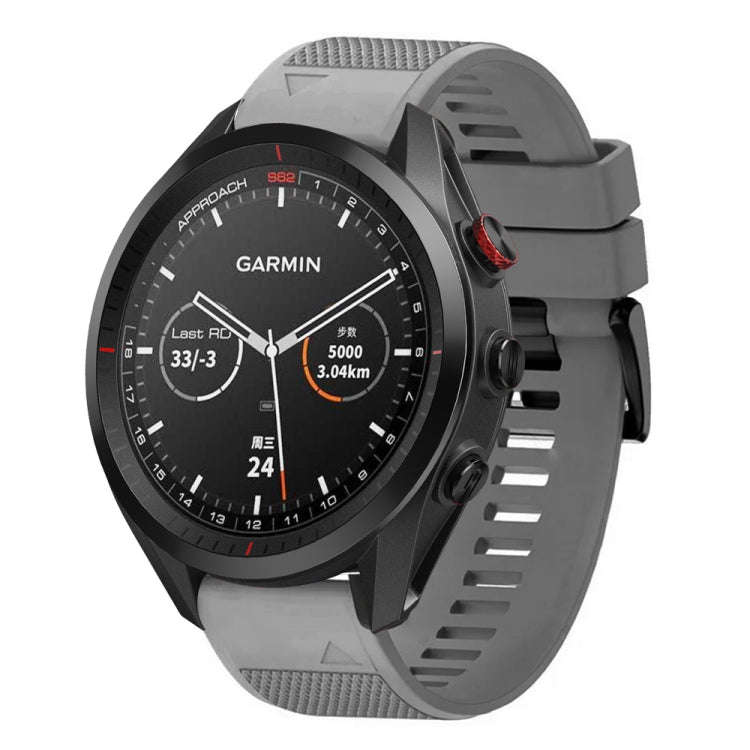 For Garmin Approach S62 Quick Release 22mm Silicone Watch Band(Grey)