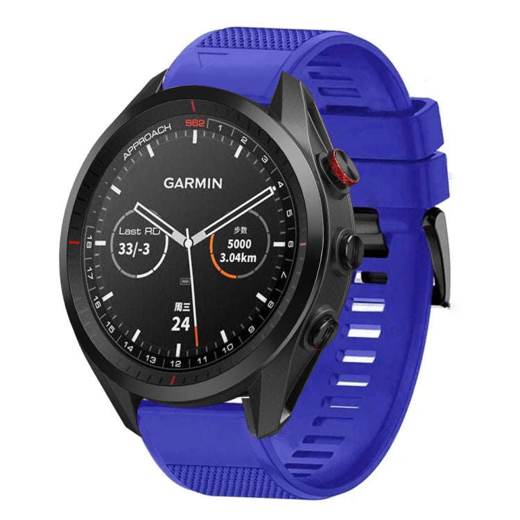 For Garmin Approach S62 Quick Release 22mm Silicone Watch Band(Dark Blue)