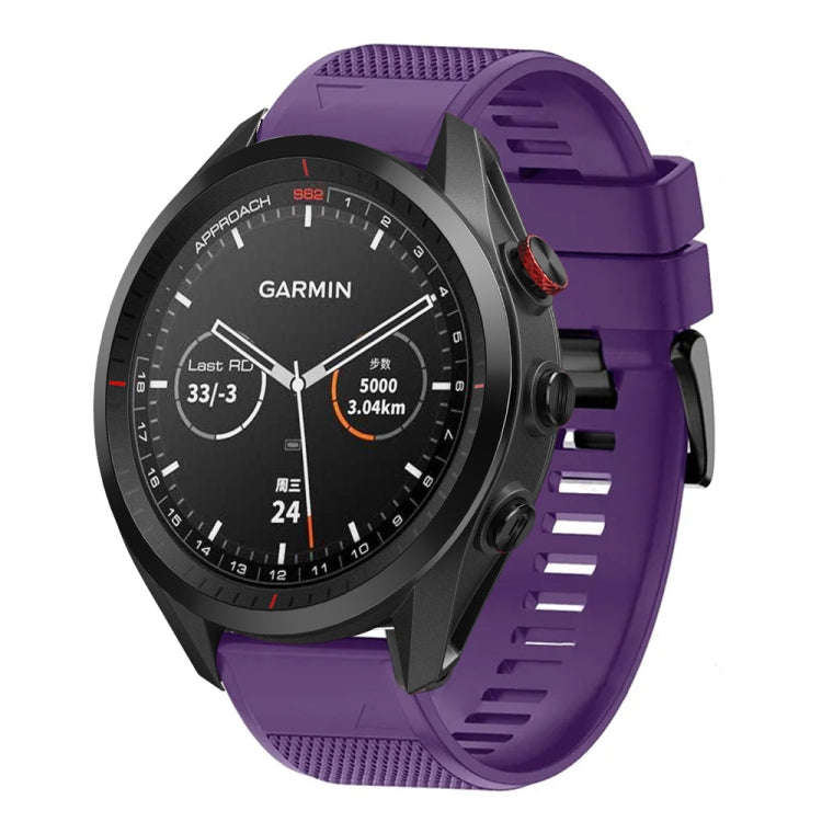 For Garmin Approach S62 Quick Release 22mm Silicone Watch Band(Purple)