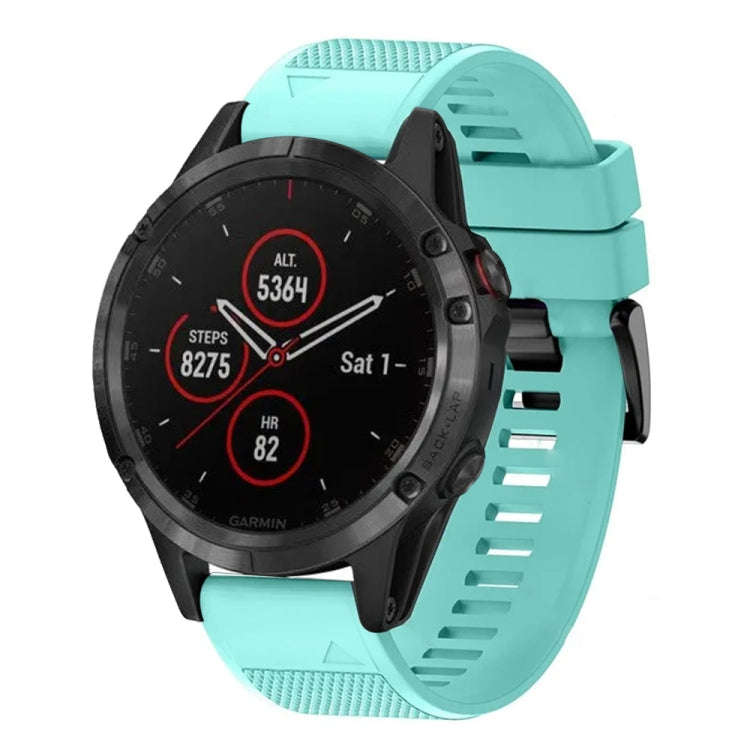 For Garmin Fenix 5 Plus Quick Release 22mm Silicone Watch Band(Mint Green)
