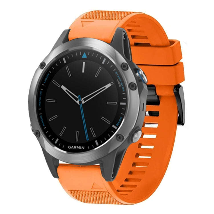For Garmin Quatix 5 Quick Release 22mm Silicone Watch Band(Orange)