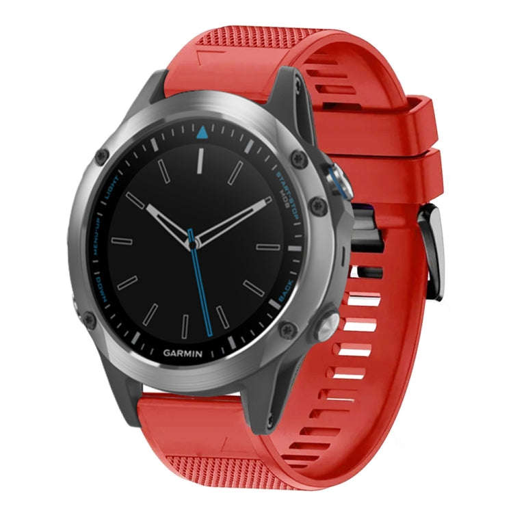 For Garmin Quatix 5 Quick Release 22mm Silicone Watch Band(Red)