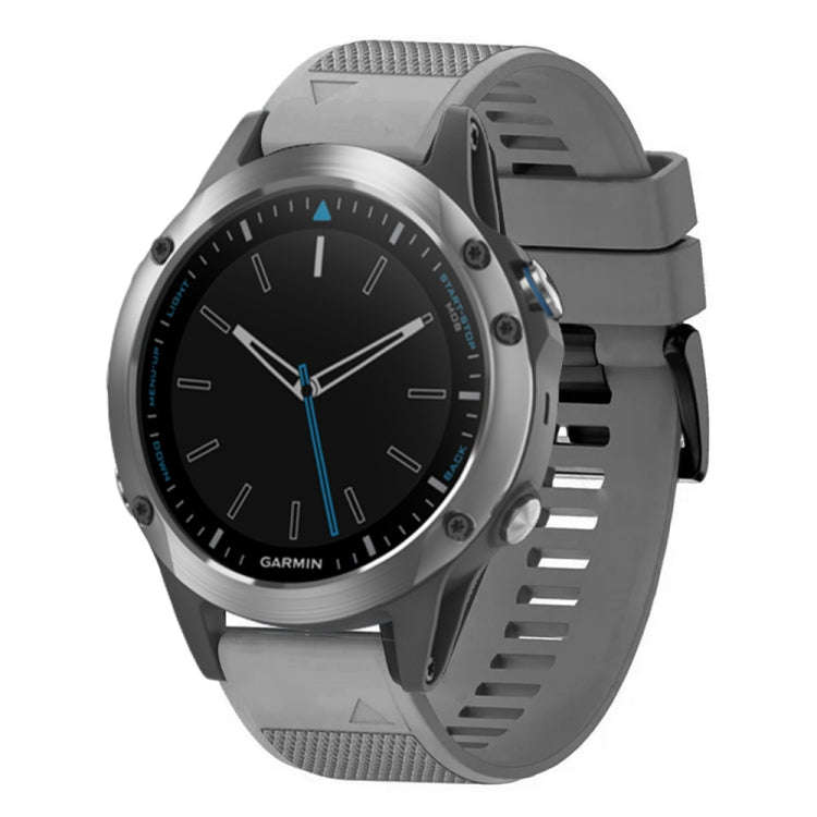 For Garmin Quatix 5 Quick Release 22mm Silicone Watch Band(Grey)
