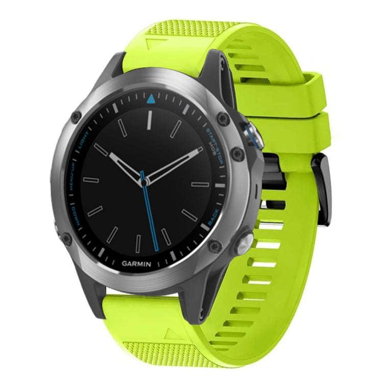 For Garmin Quatix 5 Quick Release 22mm Silicone Watch Band(Lime Green)