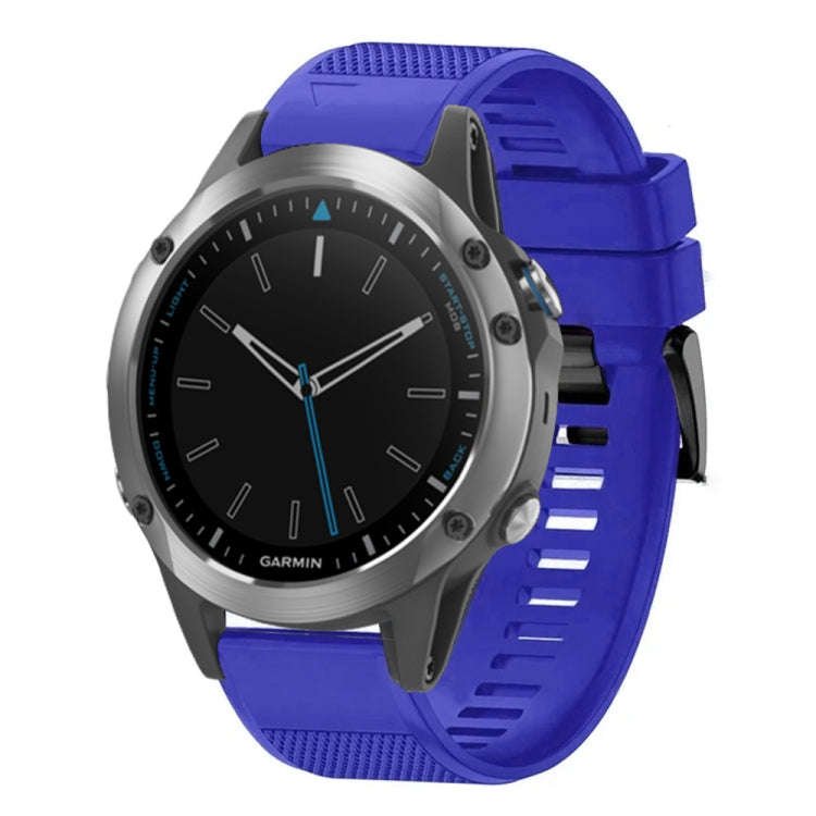 For Garmin Quatix 5 Quick Release 22mm Silicone Watch Band(Dark Blue)