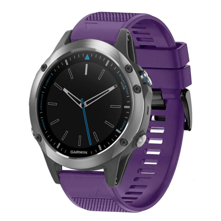 For Garmin Quatix 5 Quick Release 22mm Silicone Watch Band(Purple)