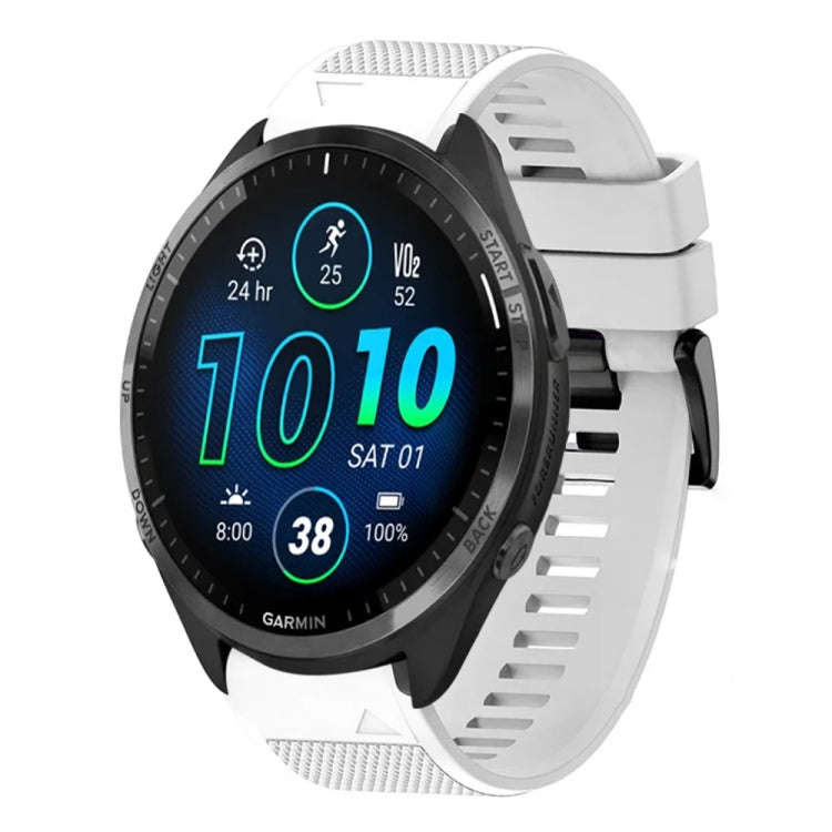 For Garmin Forerunner 965 Quick Release 22mm Silicone Watch Band(White)