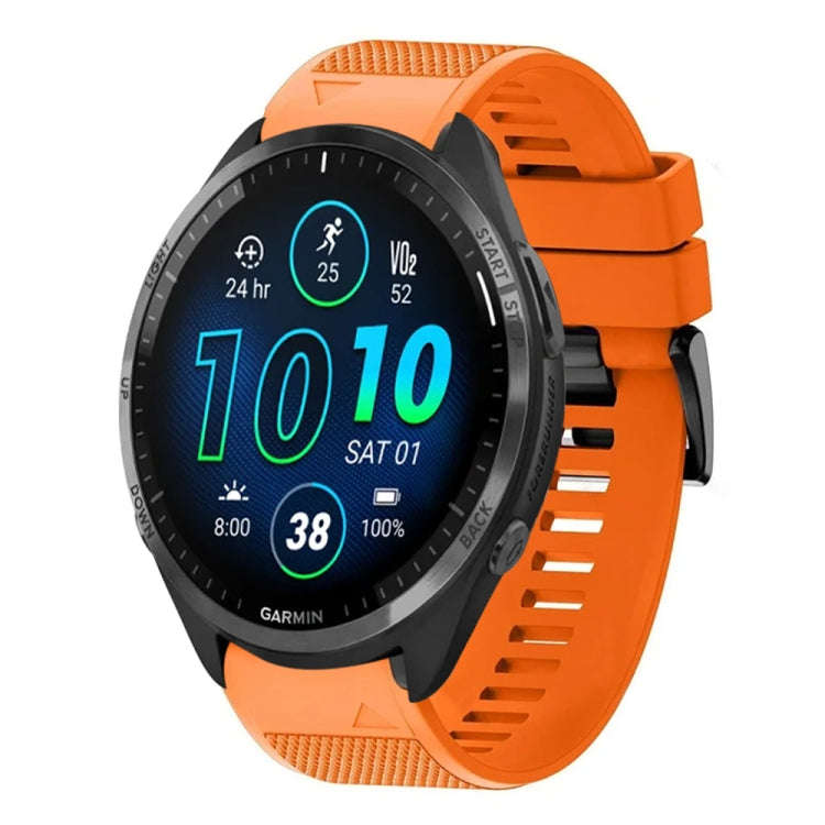 For Garmin Forerunner 965 Quick Release 22mm Silicone Watch Band(Orange)