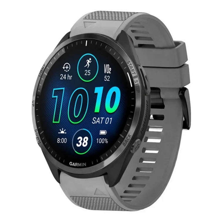 For Garmin Forerunner 965 Quick Release 22mm Silicone Watch Band(Grey)
