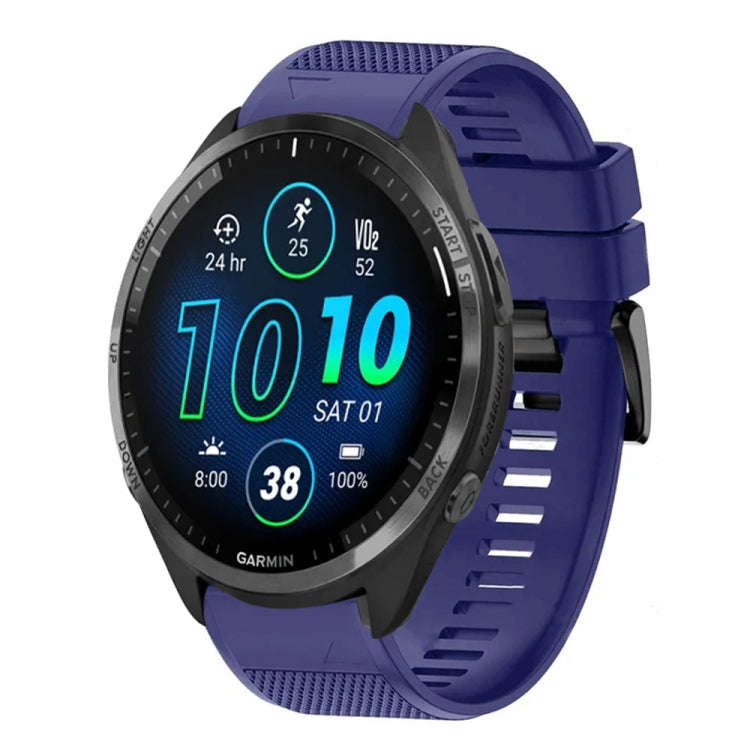 For Garmin Forerunner 965 Quick Release 22mm Silicone Watch Band(Midnight Blue)