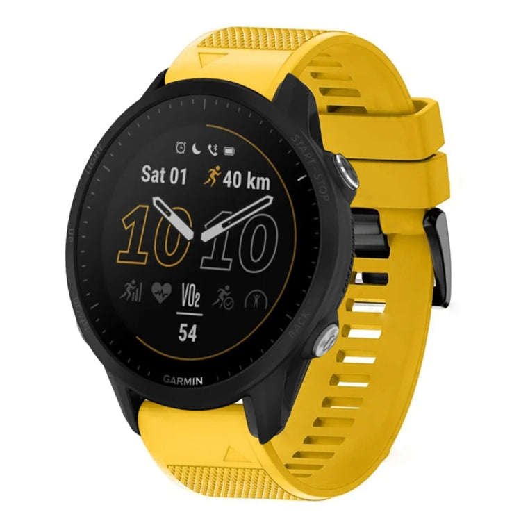 For Garmin Forerunner 955 Quick Release 22mm Silicone Watch Band(Yellow)