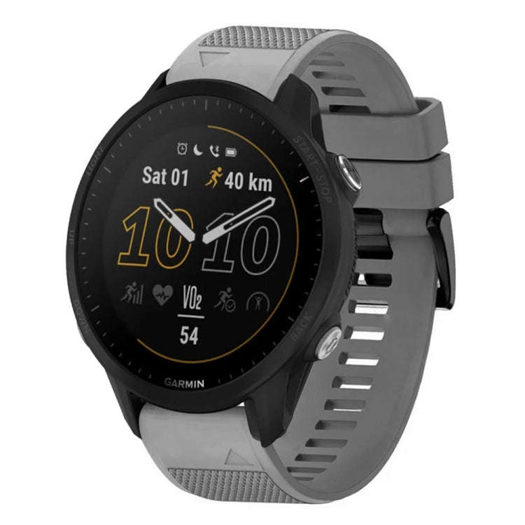 For Garmin Forerunner 955 Quick Release 22mm Silicone Watch Band(Grey)