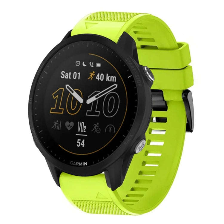 For Garmin Forerunner 955 Quick Release 22mm Silicone Watch Band(Lime Green)