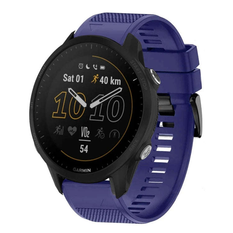 For Garmin Forerunner 955 Quick Release 22mm Silicone Watch Band(Midnight Blue)