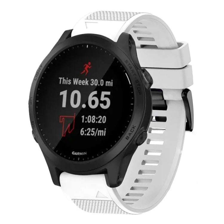 For Garmin Forerunner 945 Quick Release 22mm Silicone Watch Band(White)