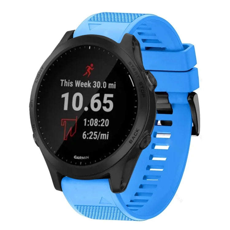 For Garmin Forerunner 945 Quick Release 22mm Silicone Watch Band(Sky Blue)