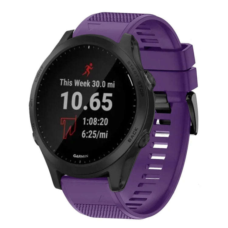 For Garmin Forerunner 945 Quick Release 22mm Silicone Watch Band(Purple)