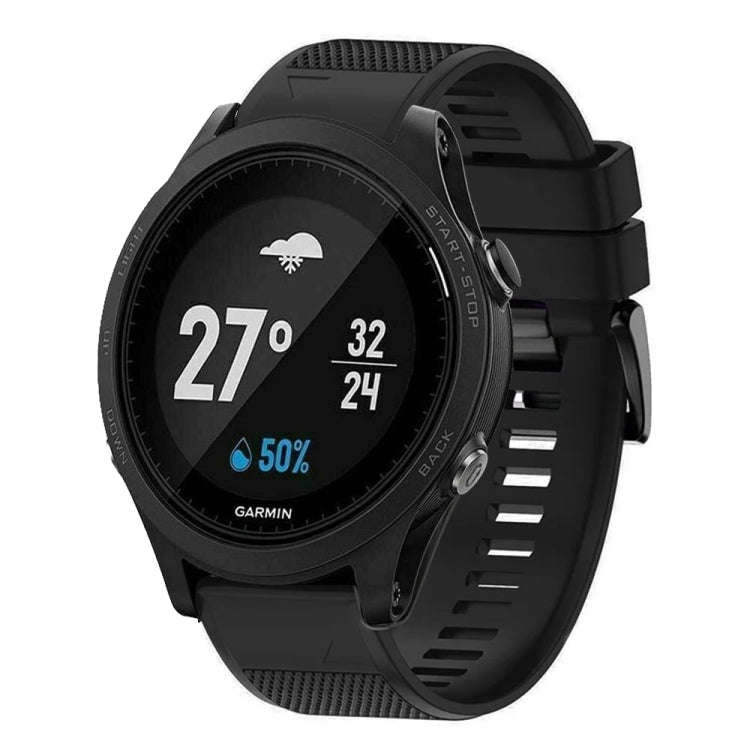 For Garmin Forerunner 935 Quick Release 22mm Silicone Watch Band(Black)