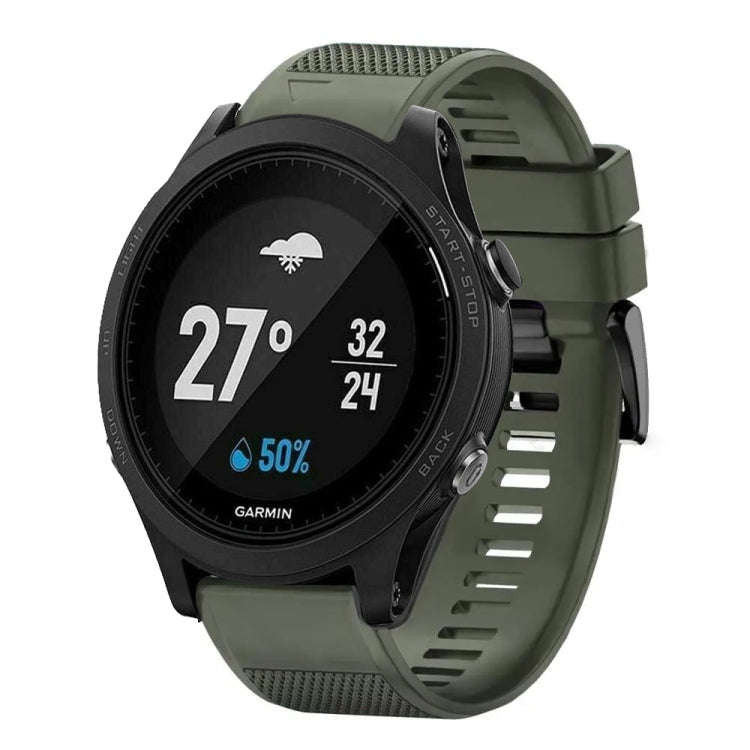 For Garmin Forerunner 935 Quick Release 22mm Silicone Watch Band(Army Green)