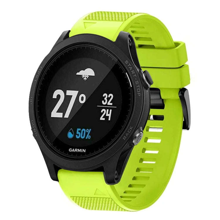 For Garmin Forerunner 935 Quick Release 22mm Silicone Watch Band(Lime Green)