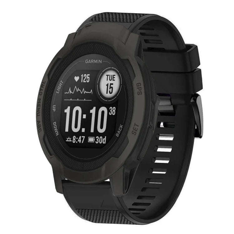 For Garmin Instinct 2 Quick Release 22mm Silicone Watch Band(Black)