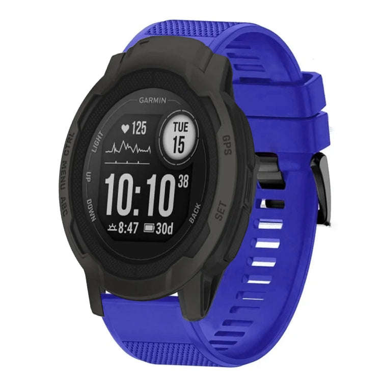For Garmin Instinct 2 Quick Release 22mm Silicone Watch Band(Dark Blue)