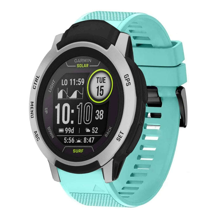 For Garmin Instinct Quick Release 22mm Silicone Watch Band(Mint Green)