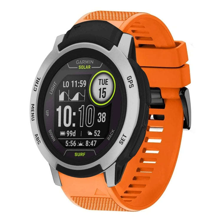 For Garmin Instinct Quick Release 22mm Silicone Watch Band(Orange)