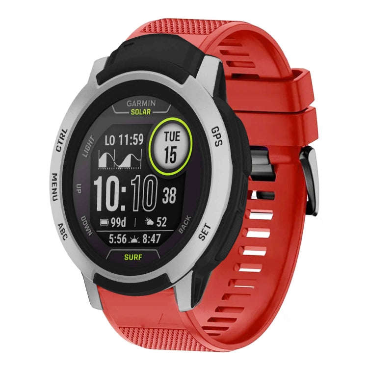 For Garmin Instinct Quick Release 22mm Silicone Watch Band(Red)
