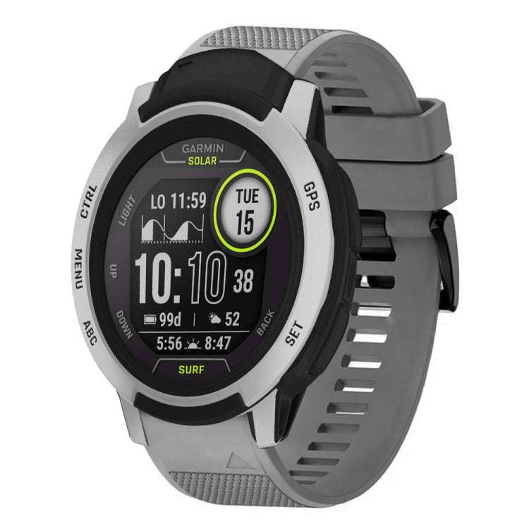 For Garmin Instinct Quick Release 22mm Silicone Watch Band(Grey)