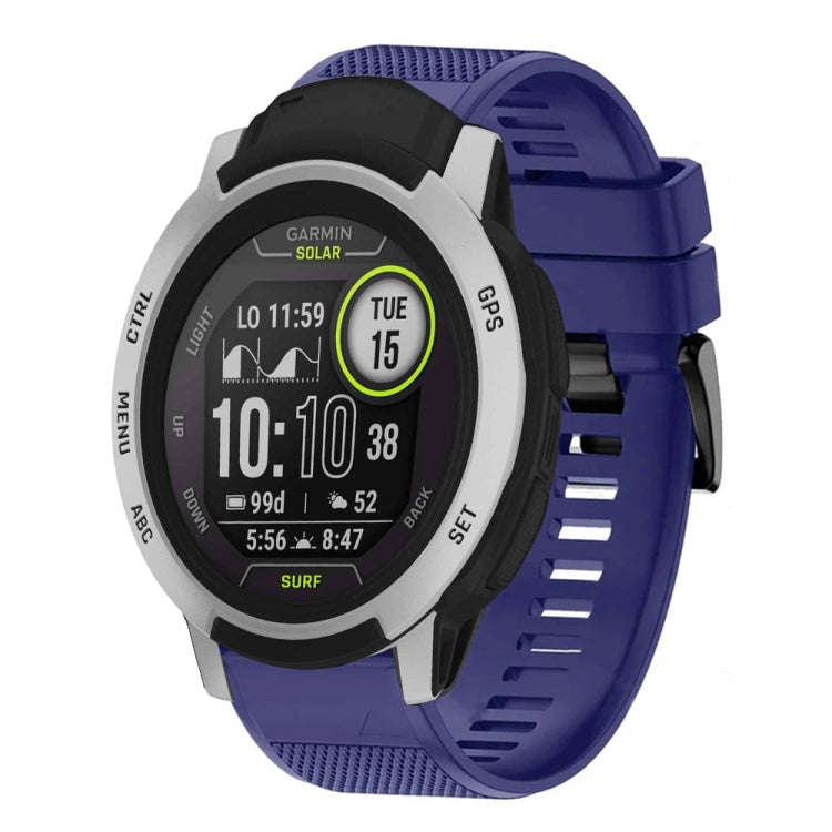 For Garmin Instinct Quick Release 22mm Silicone Watch Band(Midnight Blue)