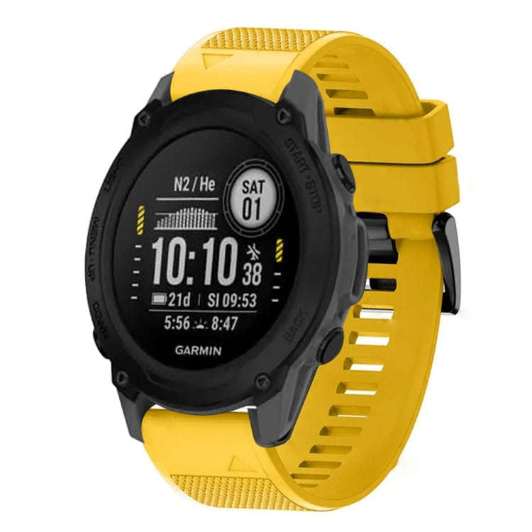 For Garmin Descent G1 Quick Release 22mm Silicone Watch Band(Yellow)