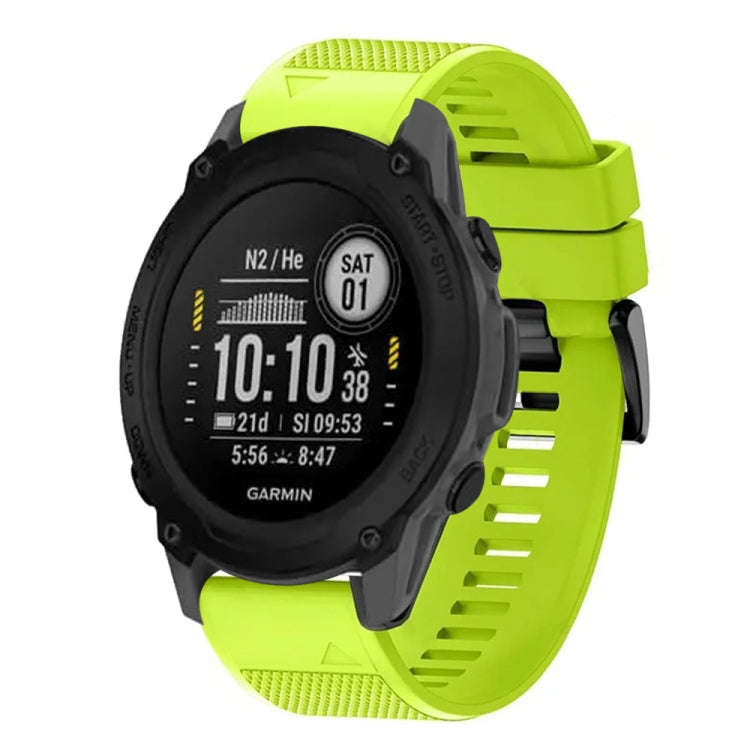 For Garmin Descent G1 Quick Release 22mm Silicone Watch Band(Lime Green)