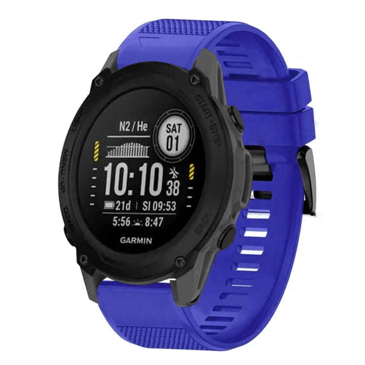 For Garmin Descent G1 Quick Release 22mm Silicone Watch Band(Dark Blue)