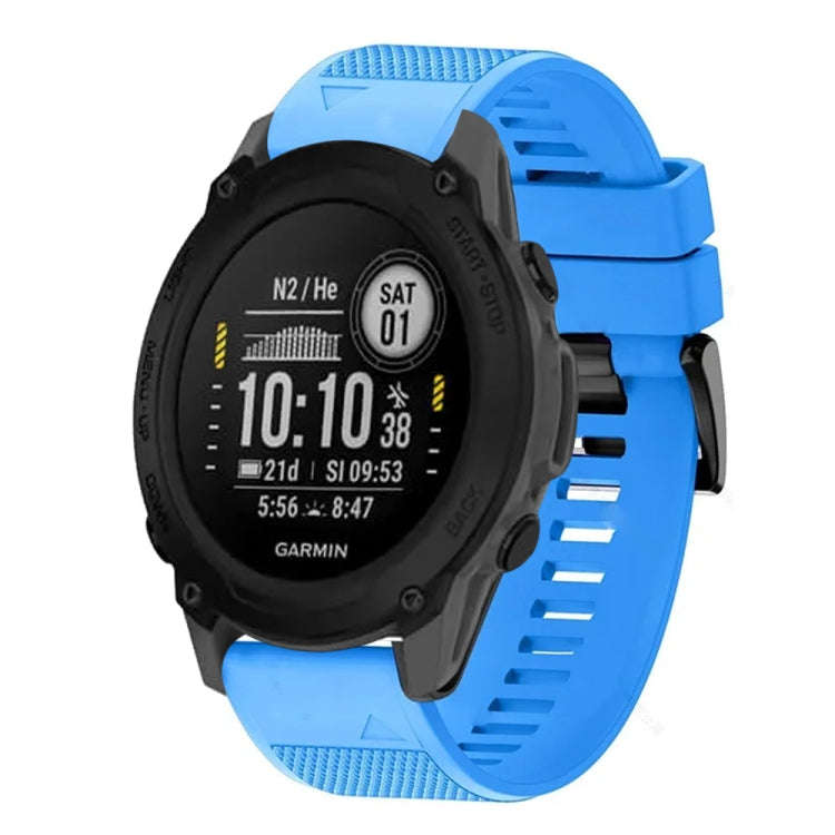 For Garmin Descent G1 Quick Release 22mm Silicone Watch Band(Sky Blue)