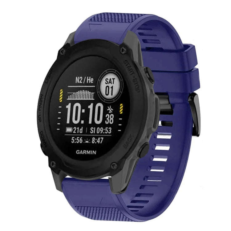 For Garmin Descent G1 Quick Release 22mm Silicone Watch Band(Midnight Blue)