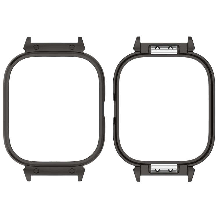 For Redmi Watch 4 Metal Frame Watch Protective Case(Black)