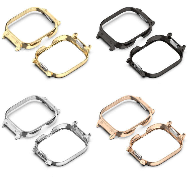 For Redmi Watch 4 Metal Frame Watch Protective Case(Silver)