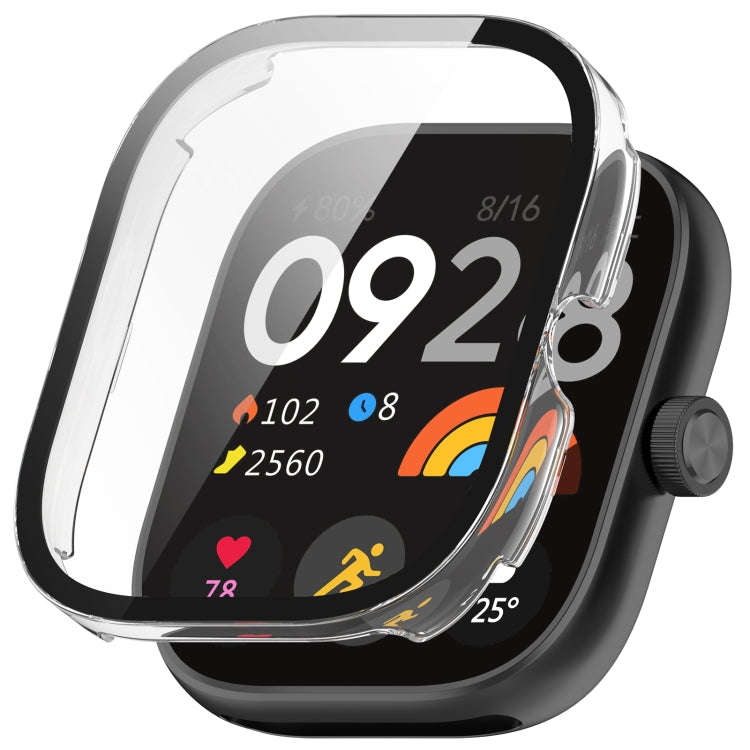 For Redmi Watch 4 Tempered Film Integrated PC Watch Protective Case(Transparent)