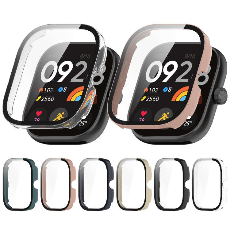 For Redmi Watch 4 Tempered Film Integrated PC Watch Protective Case(Ink Blue)